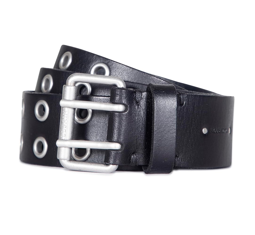 AllSaints Women's 1.5 Inch Strap Leather Belt with Eyelets